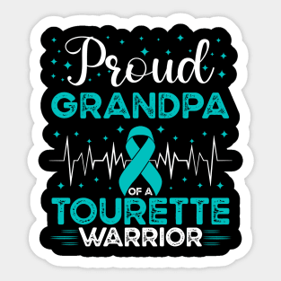 Proud Grandpa Of A Tourette Warrior Tourette Syndrome Awareness Sticker